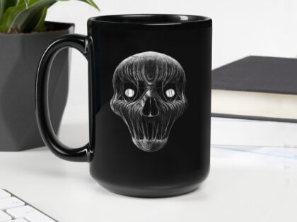 Schwarze glänzende Mystischer Schädelblick Tasse – Home & Living – klamottn.de Schwarze glänzende Mystischer Schädelblick Tasse – Home & Living – klamottn.de
