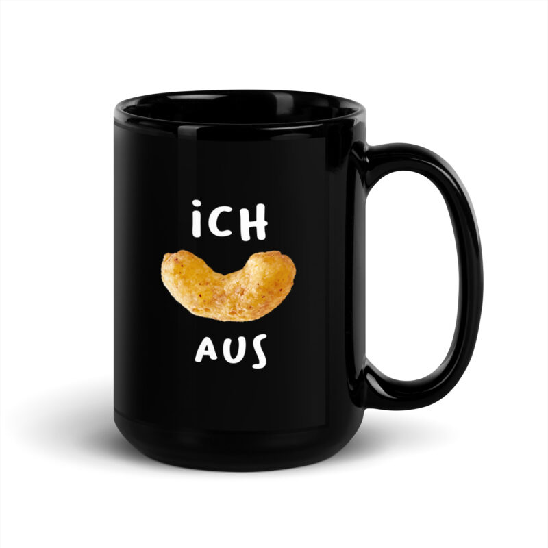 Schwarze glänzende Ich flip aus Tasse