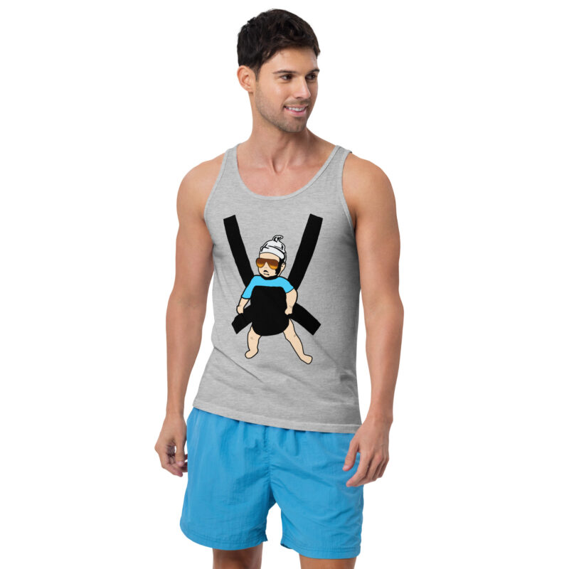 Carlos Baby mit cooler Sonnenbrille in Tragegurt Unisex-Tank-Top