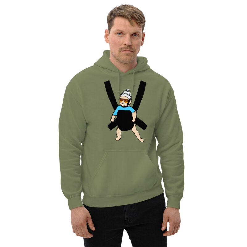 Carlos Baby mit cooler Sonnenbrille in Tragegurt Unisex-Hoodie