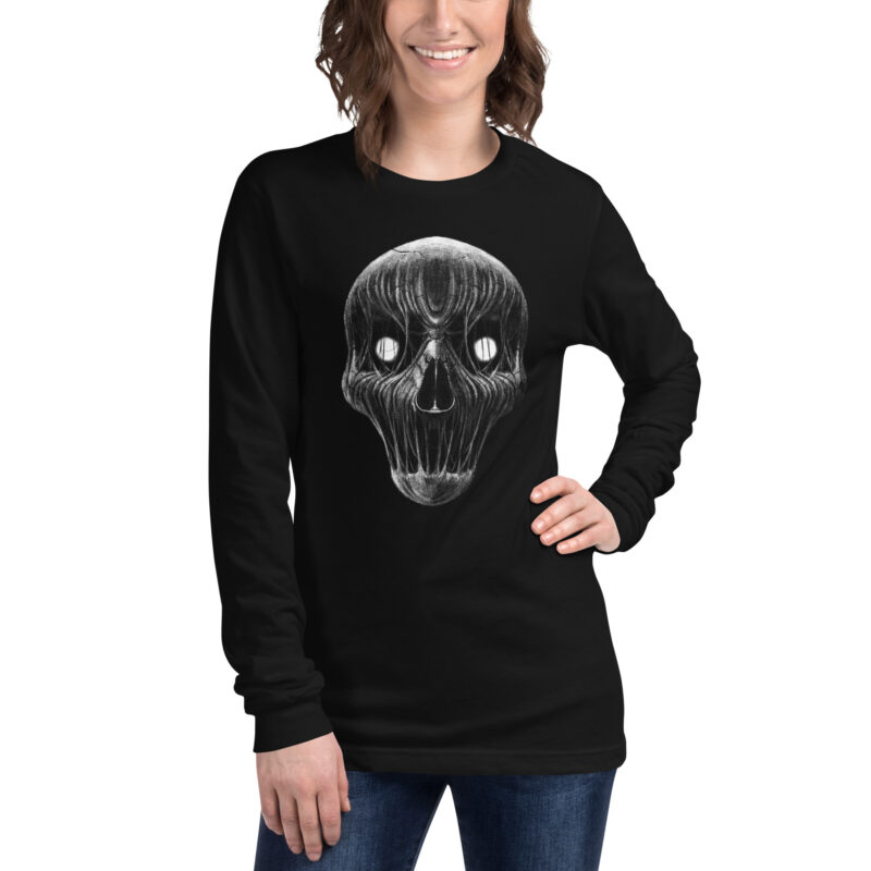 Mystischer Schädelblick Unisex-Langarmshirt – Langarm T-Shirts – klamottn.de