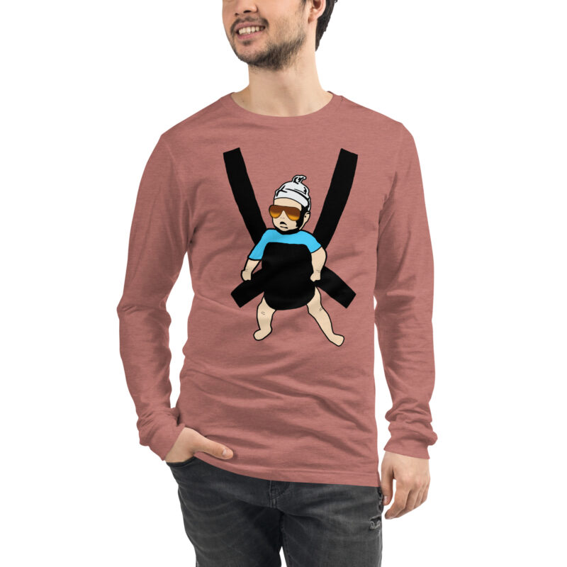 Carlos Baby mit cooler Sonnenbrille in Tragegurt Unisex-Langarmshirt
