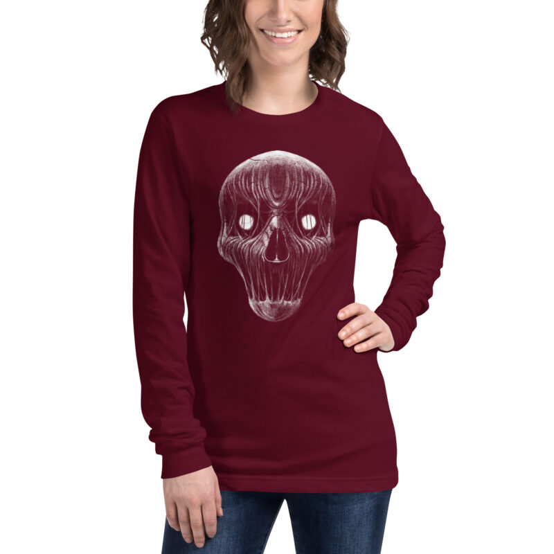 Mystischer Schädelblick Unisex-Langarmshirt – Langarm T-Shirts – klamottn.de