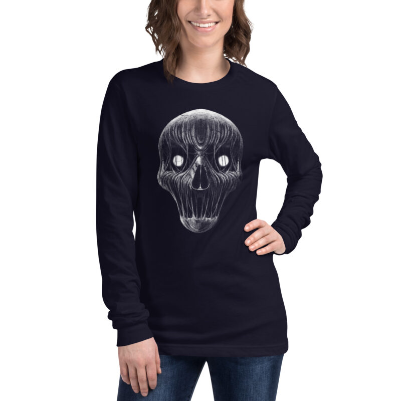 Mystischer Schädelblick Unisex-Langarmshirt – Langarm T-Shirts – klamottn.de