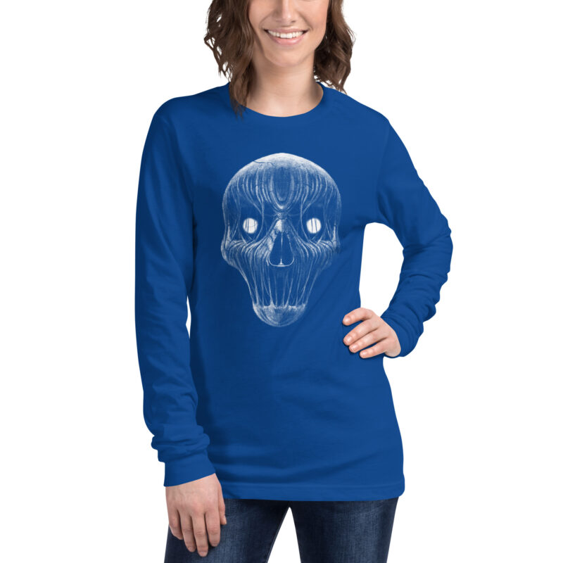 Mystischer Schädelblick Unisex-Langarmshirt – Langarm T-Shirts – klamottn.de