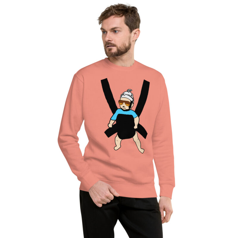 Carlos Baby mit cooler Sonnenbrille in Tragegurt Unisex-Sweatshirt