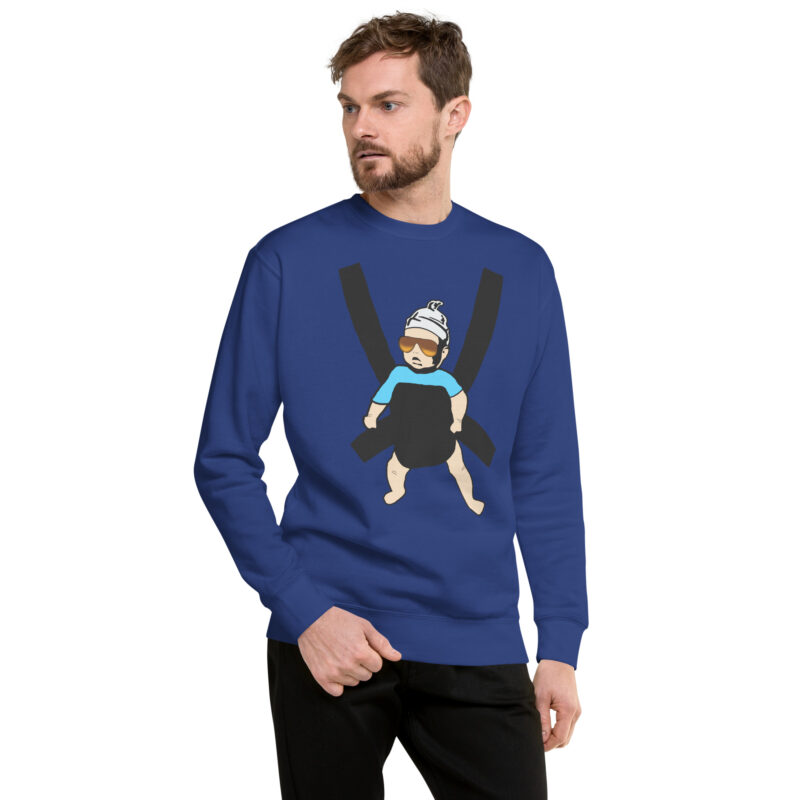 Carlos Baby mit cooler Sonnenbrille in Tragegurt Unisex-Sweatshirt