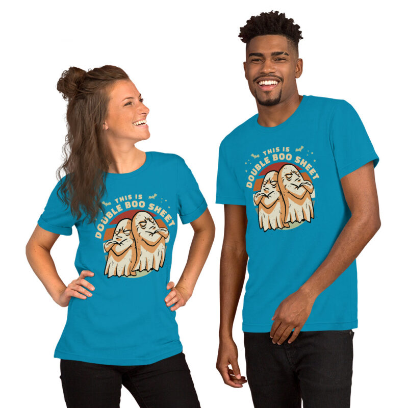 This is Double Boo Sheet Doppeltes Boo-Spektakel Unisex-T-Shirt – T-Shirts – klamottn.de