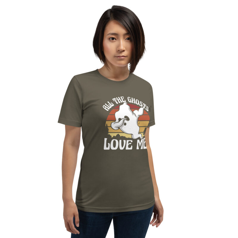 All the Ghosts Love Me Halloween Dabbing Ghost Unisex-T-Shirt