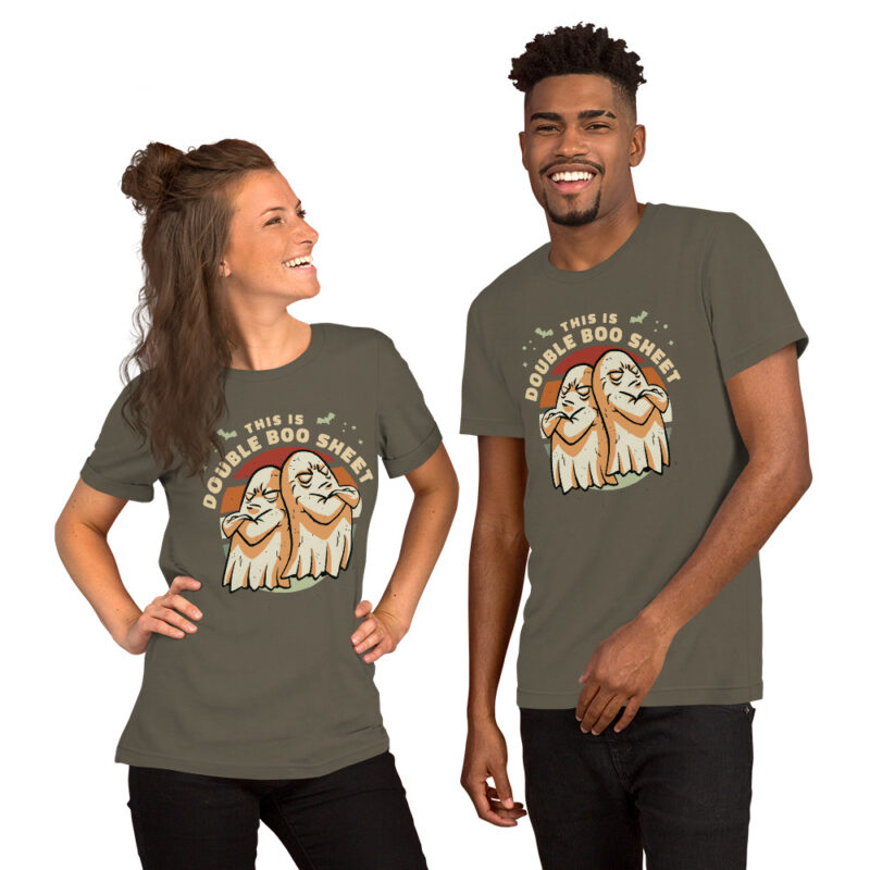 This is Double Boo Sheet Doppeltes Boo-Spektakel Unisex-T-Shirt – T-Shirts – klamottn.de