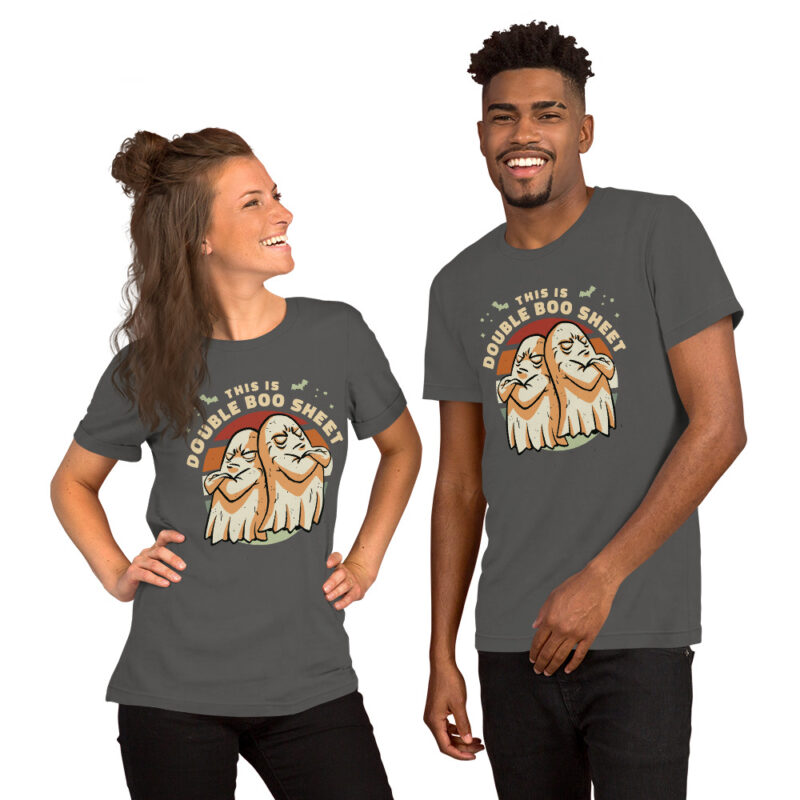 This is Double Boo Sheet Doppeltes Boo-Spektakel Unisex-T-Shirt – T-Shirts – klamottn.de