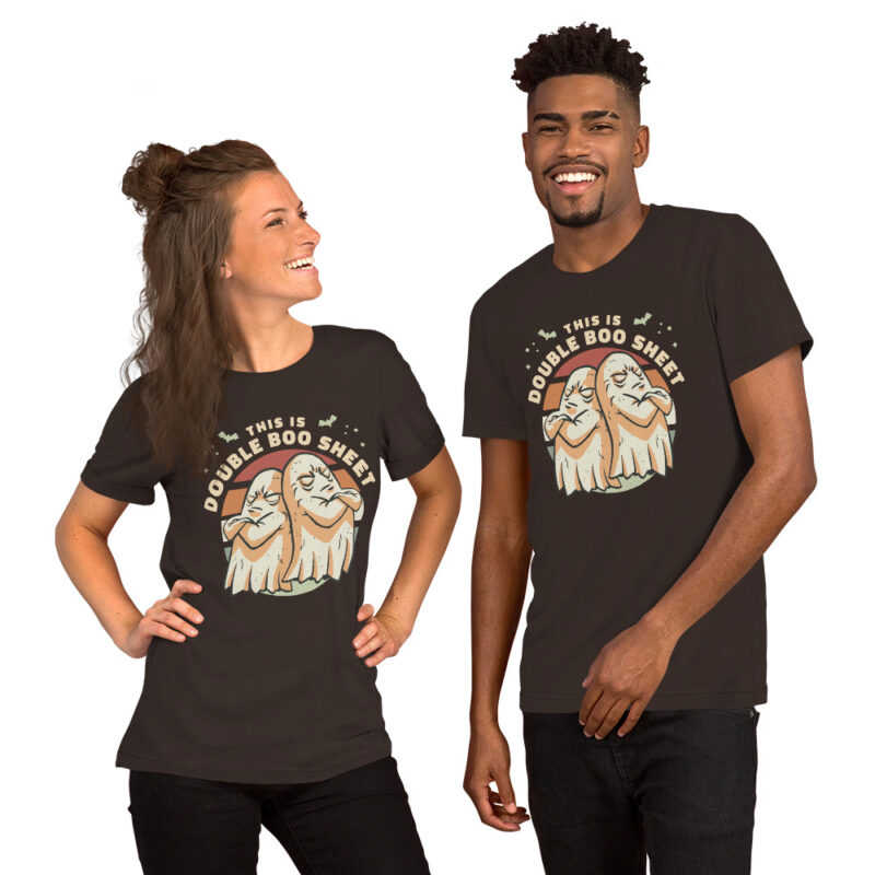 This is Double Boo Sheet Doppeltes Boo-Spektakel Unisex-T-Shirt – T-Shirts – klamottn.de