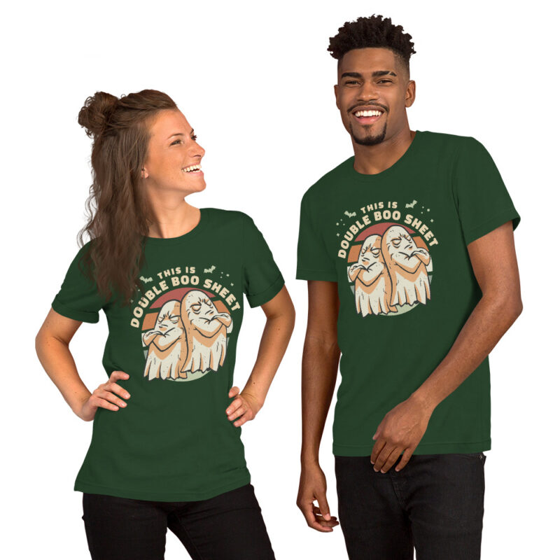 This is Double Boo Sheet Doppeltes Boo-Spektakel Unisex-T-Shirt – T-Shirts – klamottn.de