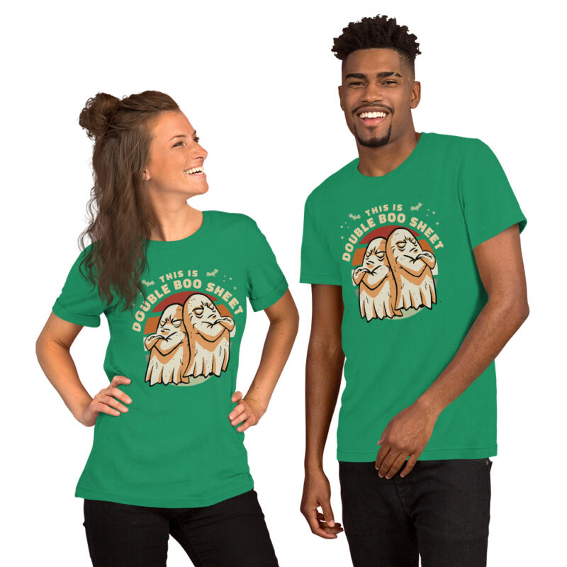 This is Double Boo Sheet Doppeltes Boo-Spektakel Unisex-T-Shirt – T-Shirts – klamottn.de