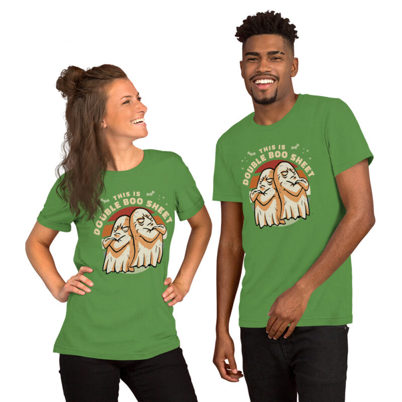 This is Double Boo Sheet Doppeltes Boo-Spektakel Unisex-T-Shirt – T-Shirts – klamottn.de