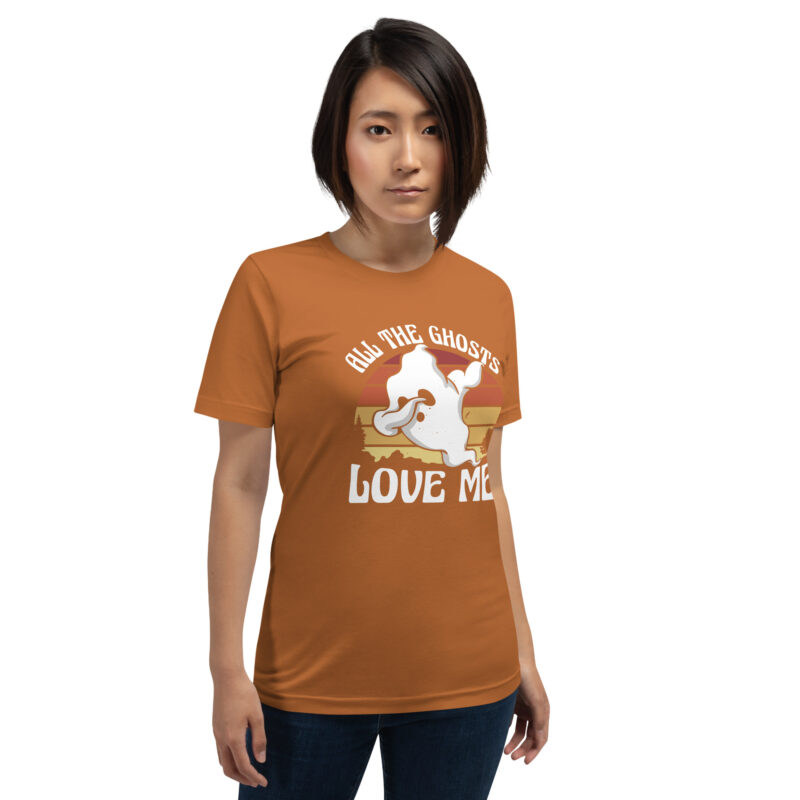 All the Ghosts Love Me Halloween Dabbing Ghost Unisex-T-Shirt