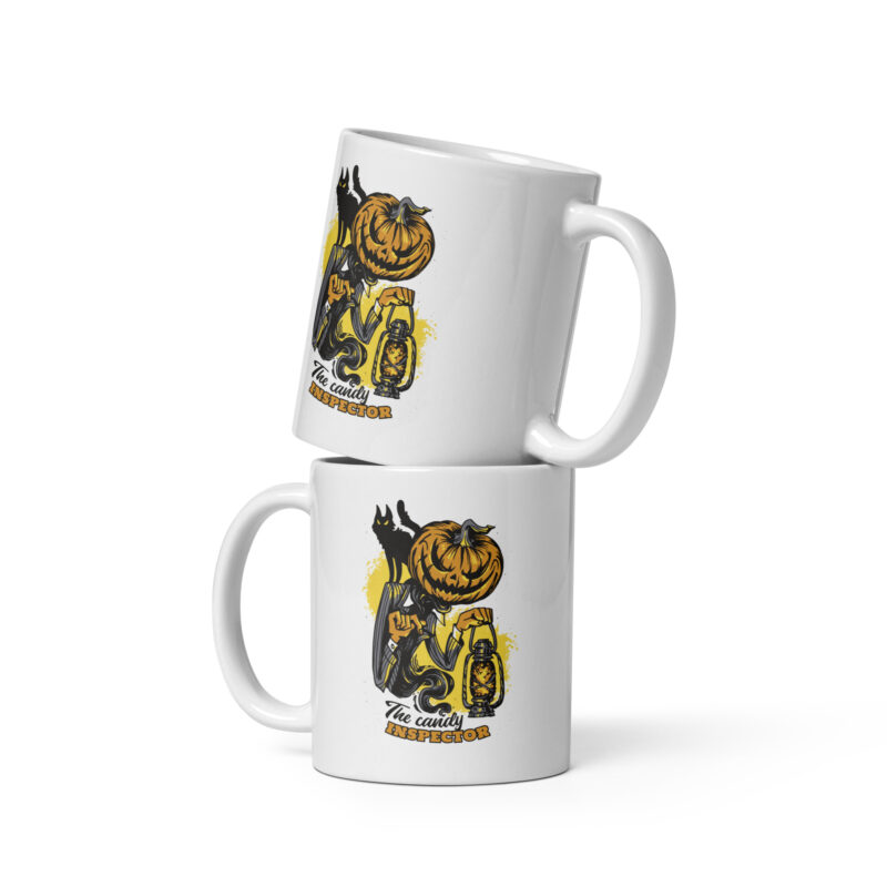 Der Candy Inspector: Halloween mit Humor weiße, glänzende Tasse – Home & Living – klamottn.de
