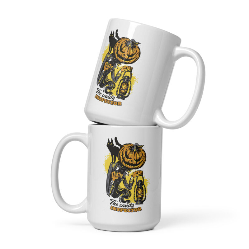 Der Candy Inspector: Halloween mit Humor weiße, glänzende Tasse – Home & Living – klamottn.de