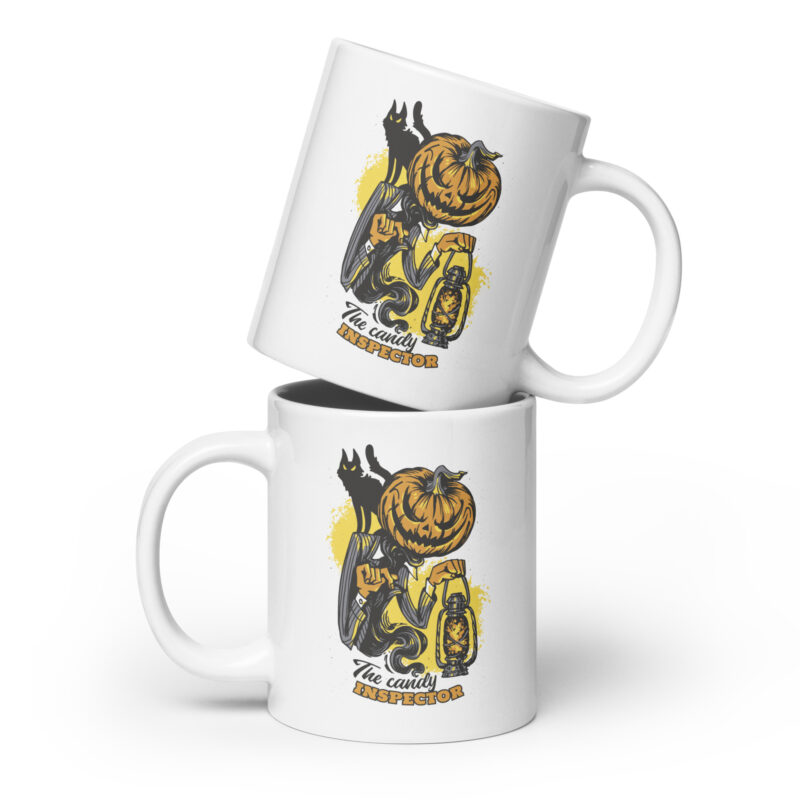 Der Candy Inspector: Halloween mit Humor weiße, glänzende Tasse – Home & Living – klamottn.de