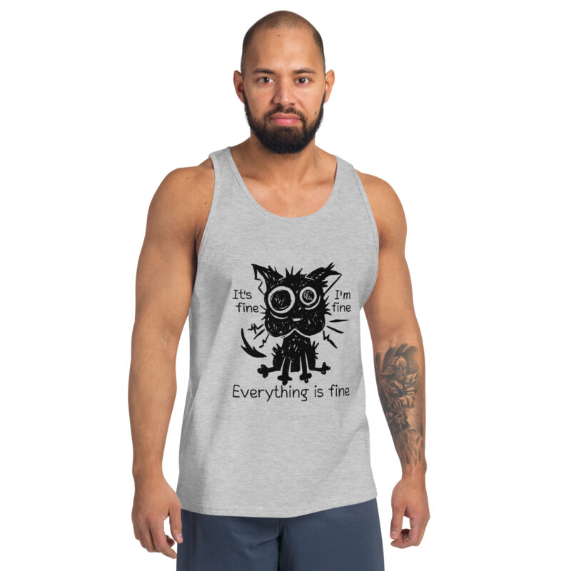 It’s Fine Cat Unisex-Tank-Top