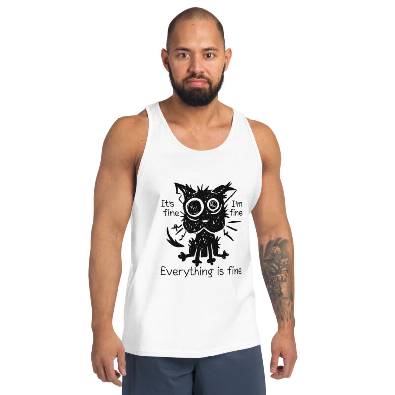 It’s Fine Cat Unisex-Tank-Top