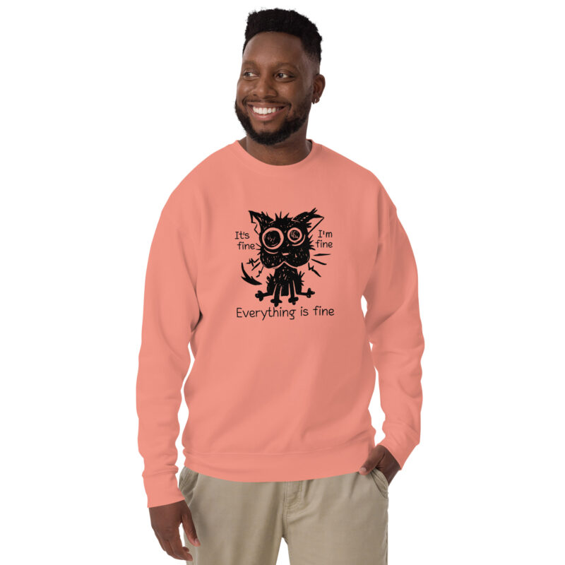 It’s Fine Cat Unisex-Sweatshirt – Sweatshirts – klamottn.de