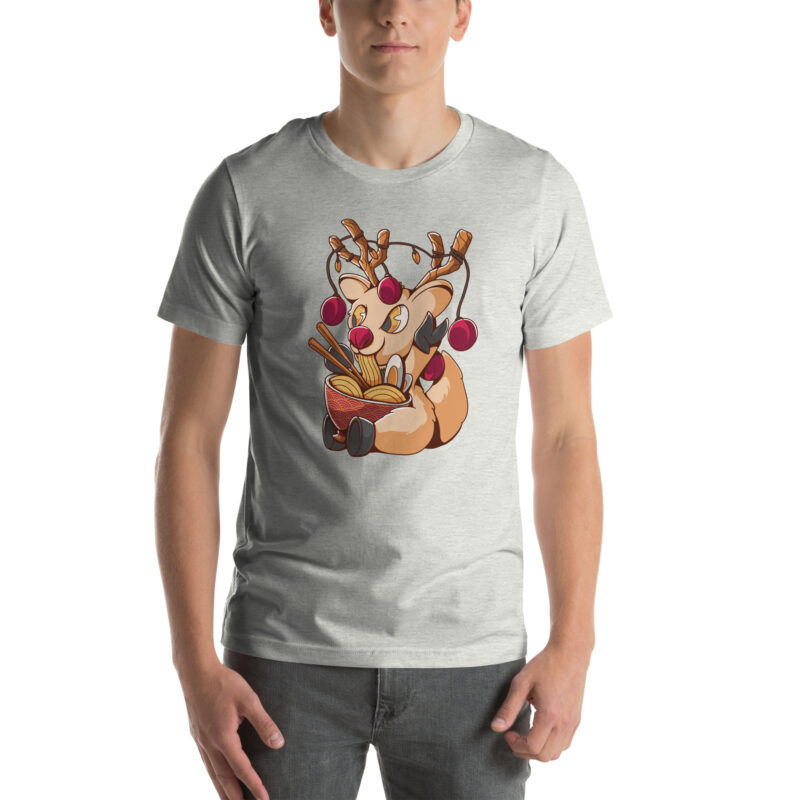 Festlicher Rentier-Ramen Unisex-T-Shirt