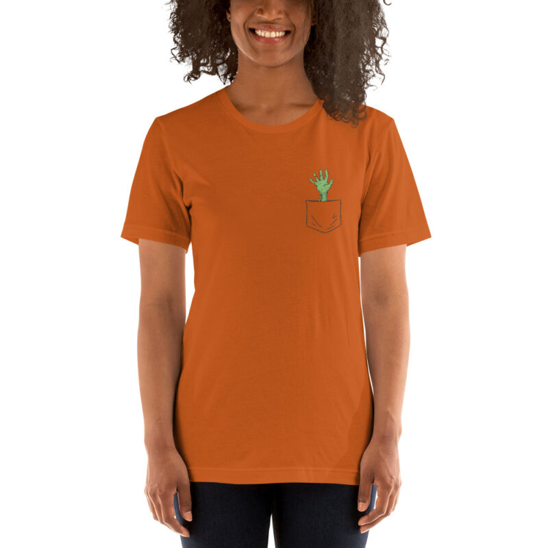 Gruselige Zombie-Hand Unisex-T-Shirt – T-Shirts – klamottn.de