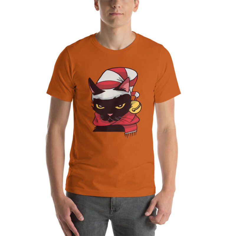 Grumpy Christmas Katze Unisex-T-Shirt