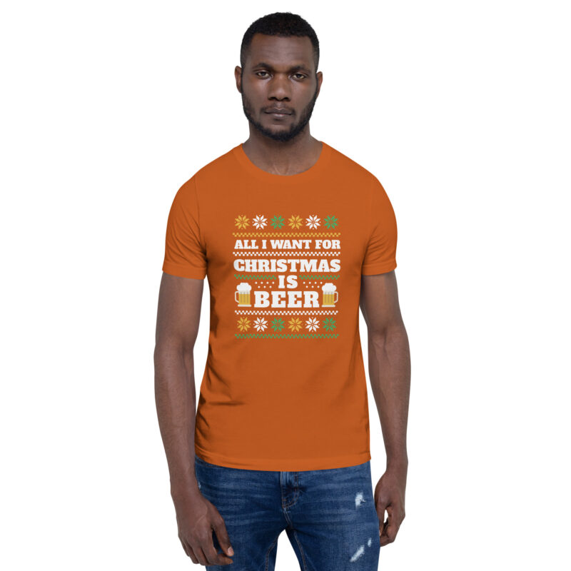 Weihnachtlicher Bierwunsch Unisex-T-Shirt – T-Shirts – klamottn.de