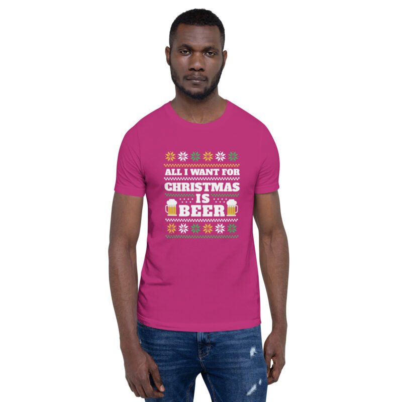 Weihnachtlicher Bierwunsch Unisex-T-Shirt – T-Shirts – klamottn.de