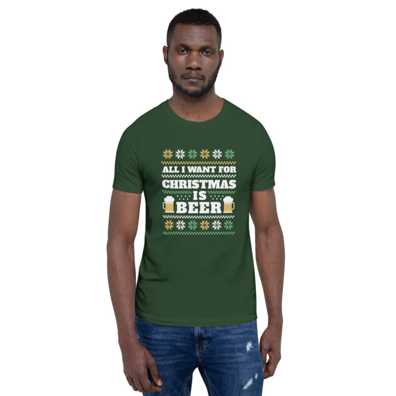 Weihnachtlicher Bierwunsch Unisex-T-Shirt
