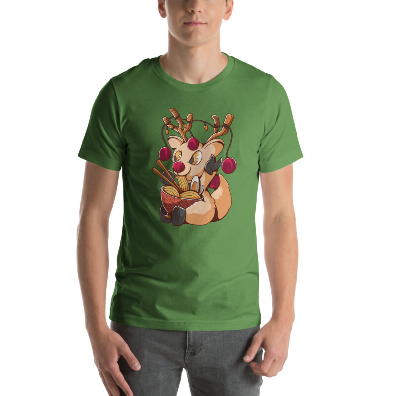 Festlicher Rentier-Ramen Unisex-T-Shirt