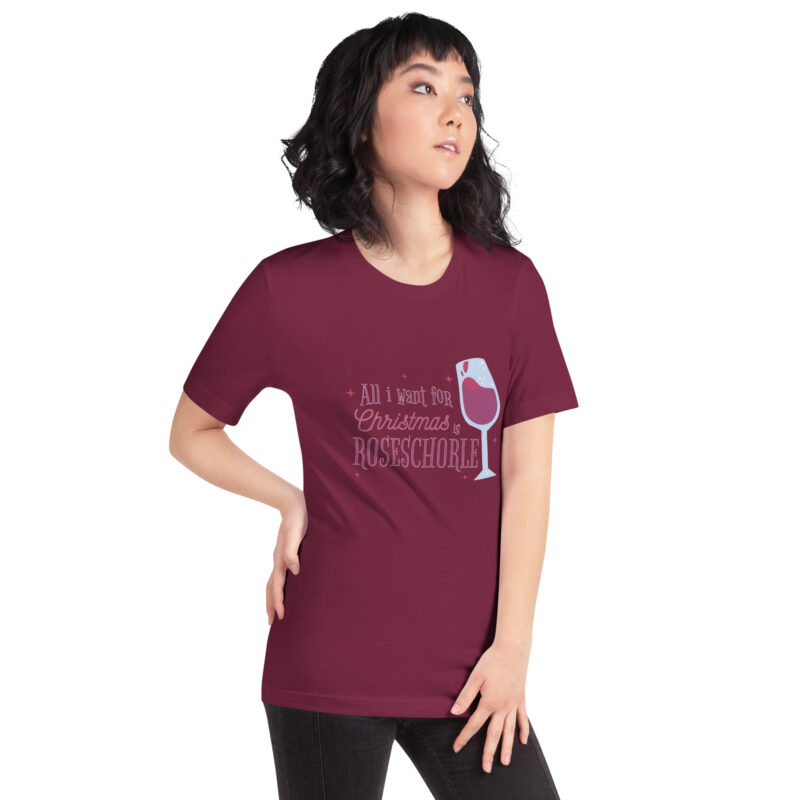 Weihnachtswunsch: Roséschorle Unisex-T-Shirt