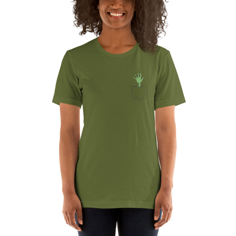 Gruselige Zombie-Hand Unisex-T-Shirt – T-Shirts – klamottn.de