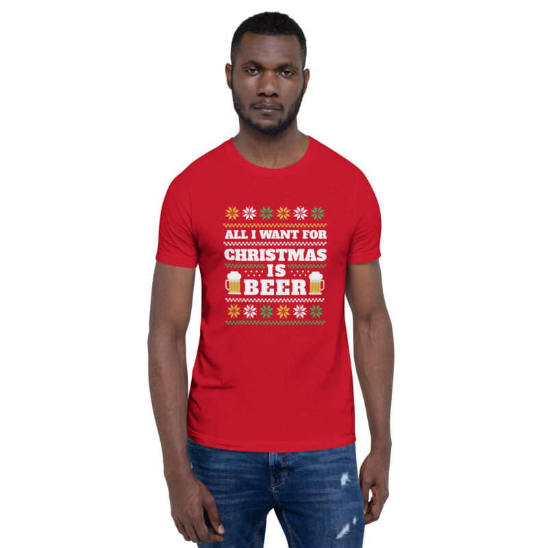 Weihnachtlicher Bierwunsch Unisex-T-Shirt – T-Shirts – klamottn.de