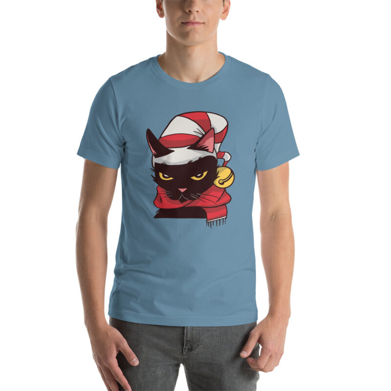 Grumpy Christmas Katze Unisex-T-Shirt