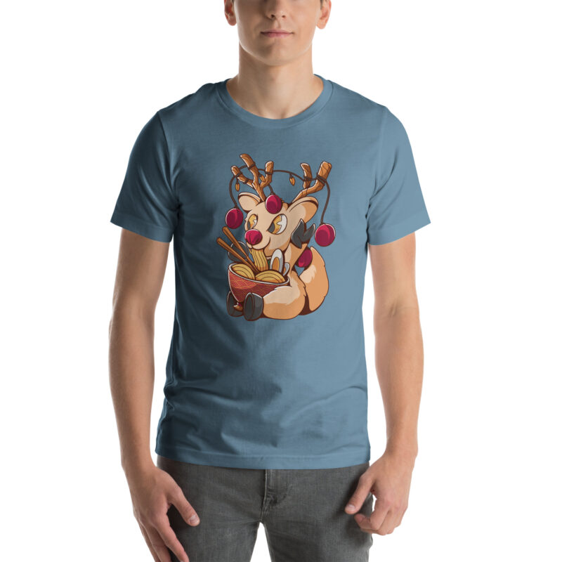 Festlicher Rentier-Ramen Unisex-T-Shirt