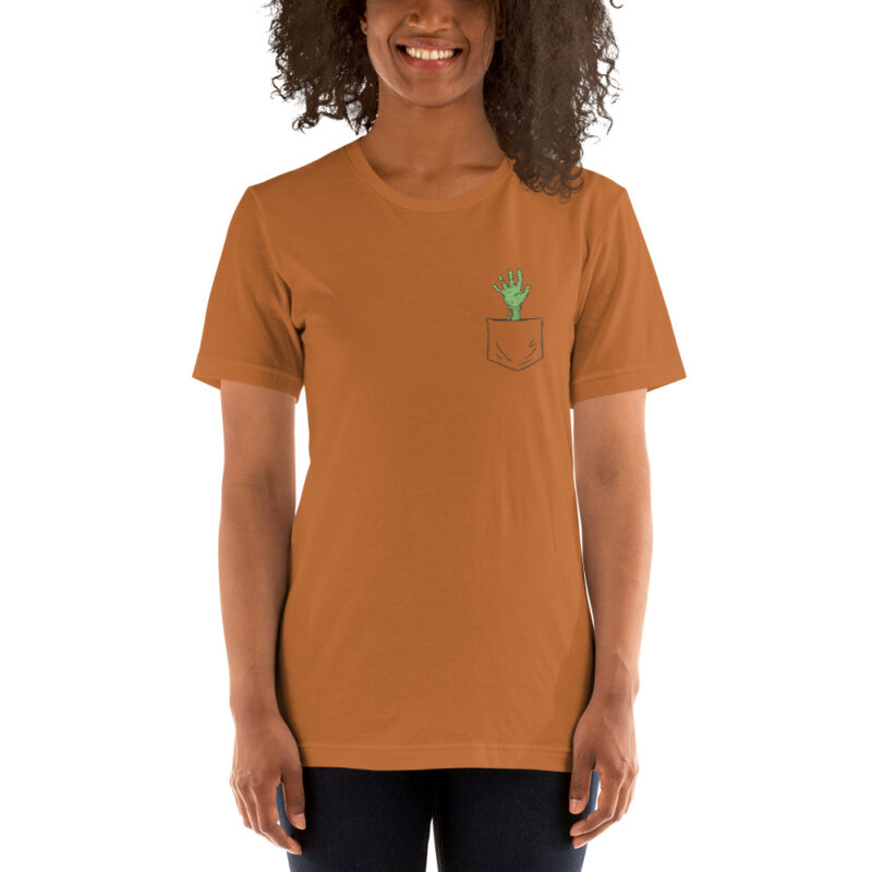Gruselige Zombie-Hand Unisex-T-Shirt – T-Shirts – klamottn.de