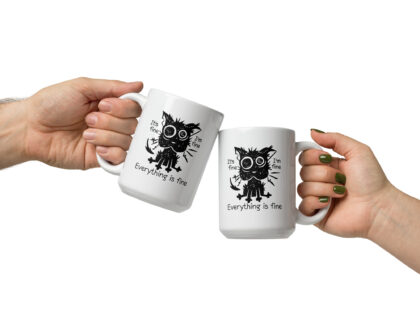 It’s Fine Cat weiße, glänzende Tasse – Home & Living – klamottn.de It’s Fine Cat weiße, glänzende Tasse – Home & Living – klamottn.de
