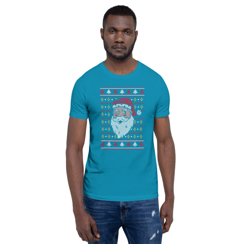 Retro Santa Ugly Christmas Sweater Style Unisex-T-Shirt – T-Shirts – klamottn.de