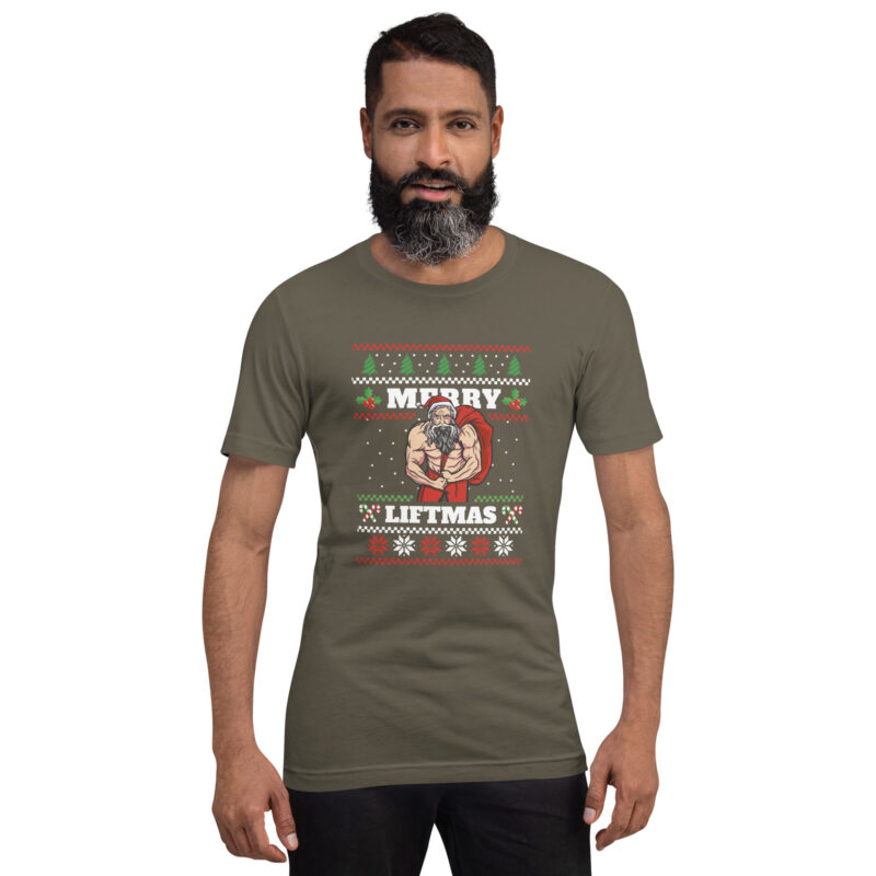 Bodybuilder Weihnachtsmann Unisex-T-Shirt – T-Shirts – klamottn.de