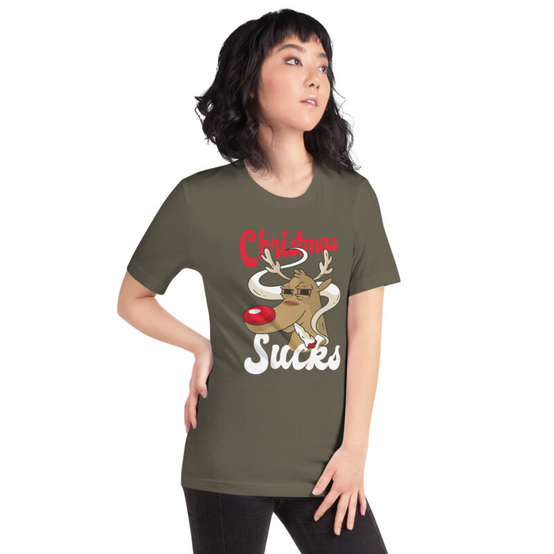 Rauchendes Rentier mag keine Weihnachten Unisex-T-Shirt