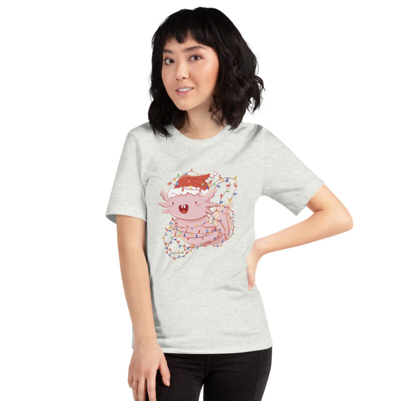 Festlicher Axolotl im Weihnachtszauber Unisex-T-Shirt