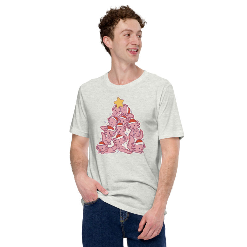 Axolotl-Weihnachtsbaum Unisex-T-Shirt