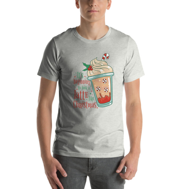 Weihnachtlicher Latte-Kunstgenuss Unisex-T-Shirt – T-Shirts – klamottn.de