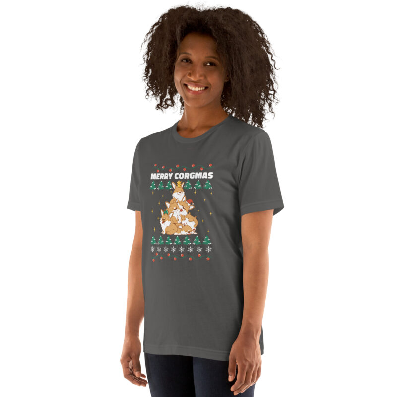 Fröhliche Corgi-Weihnachten Unisex-T-Shirt – T-Shirts – klamottn.de