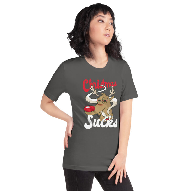 Rauchendes Rentier mag keine Weihnachten Unisex-T-Shirt
