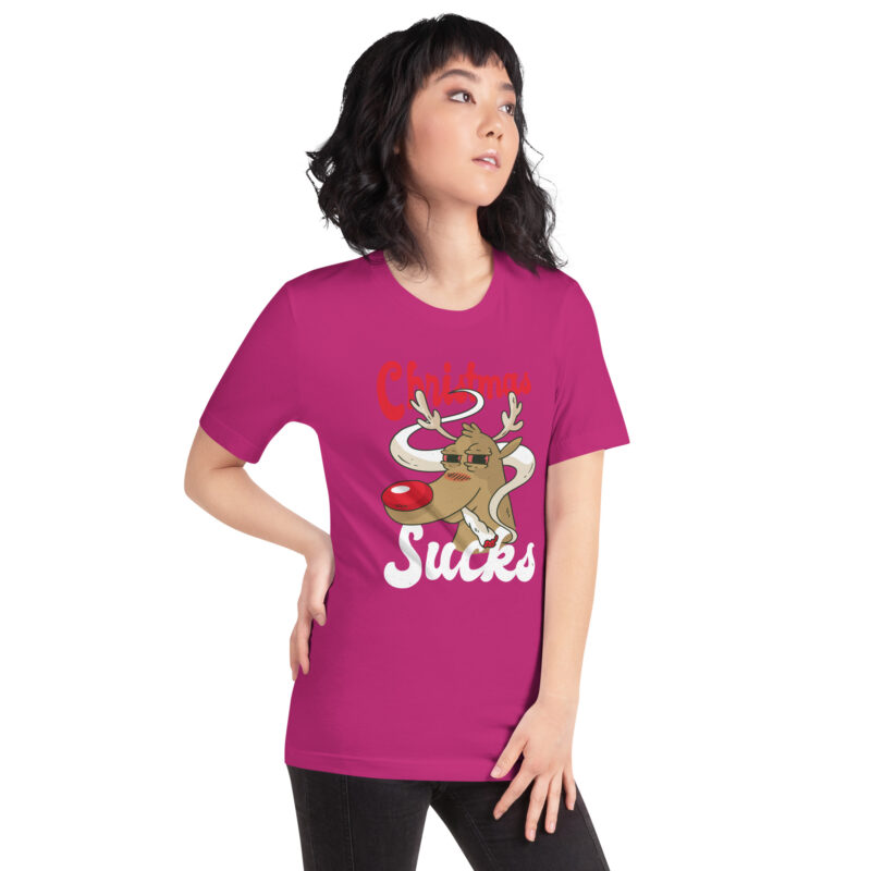 Rauchendes Rentier mag keine Weihnachten Unisex-T-Shirt