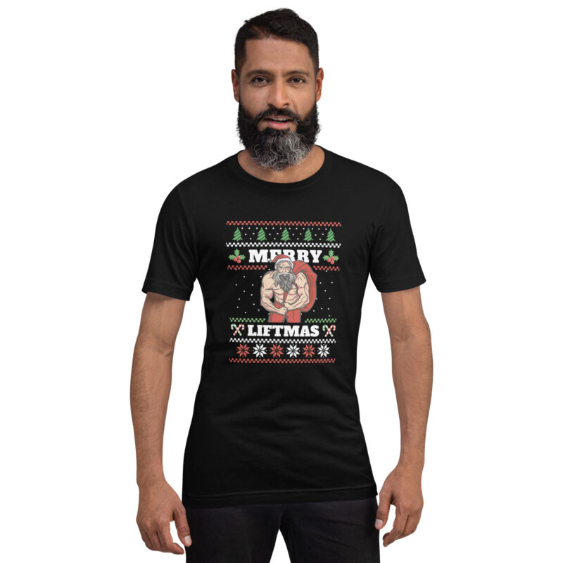 Bodybuilder Weihnachtsmann Unisex-T-Shirt – T-Shirts – klamottn.de
